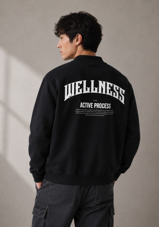Wellness Zip-Up Fleece Varsity Jacket