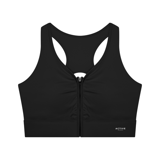 Active Zip-Front Sports Bra