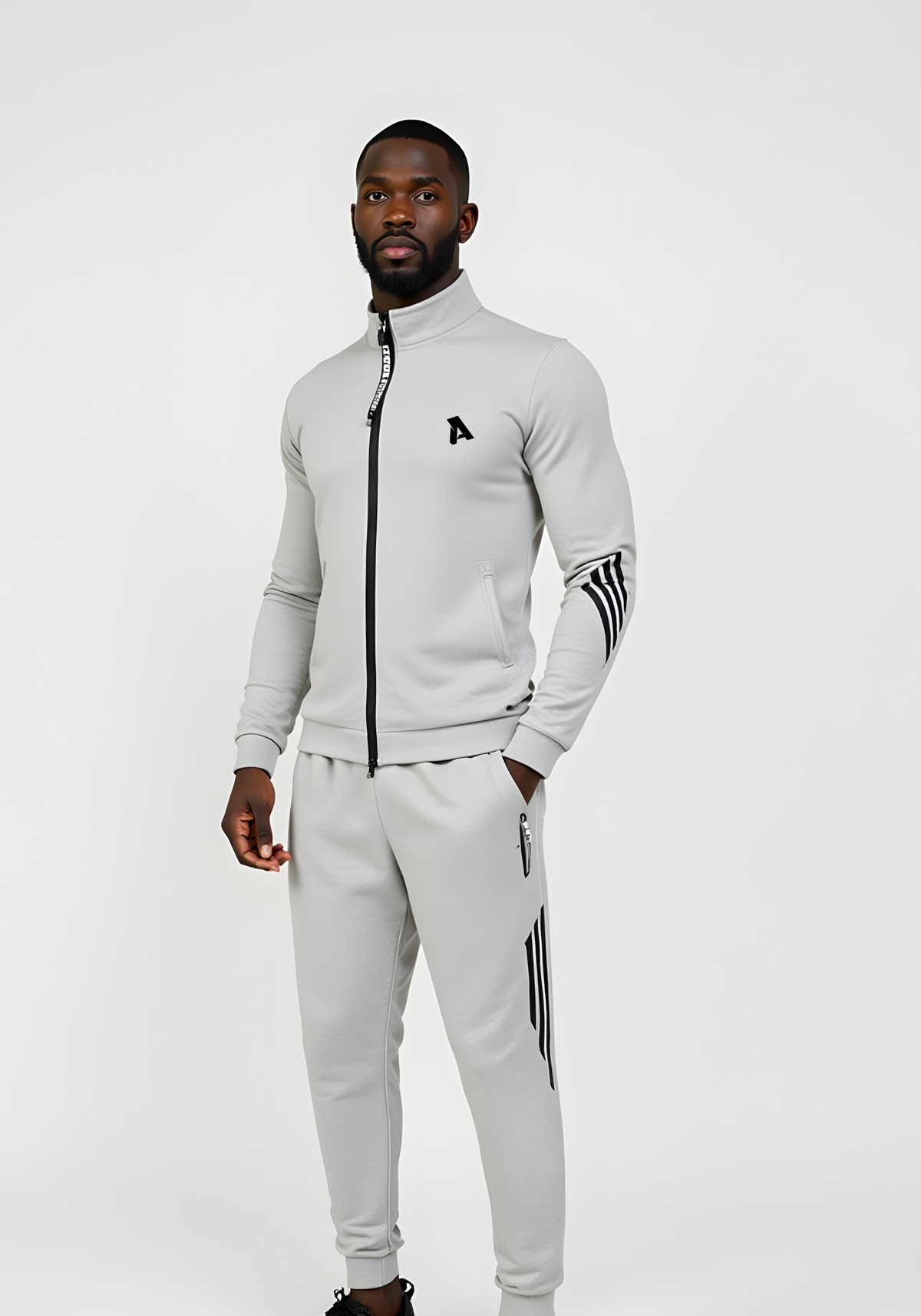 Active Track Suit-Grey