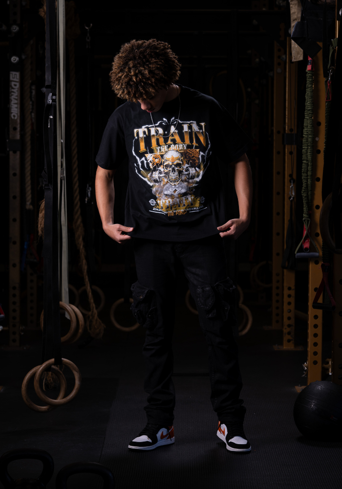 TTBTTM Skull Graphic Tee-Orange