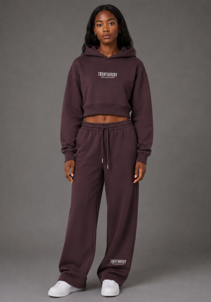 TTBTTM Cropped Hoodie-Gray