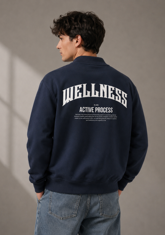 Wellness Zip-Up Fleece Varsity Jacket
