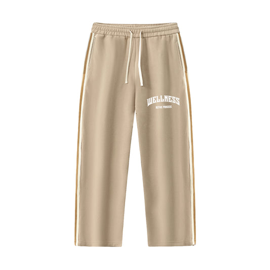 Wellness Side-Stripe Straight-Leg Pants