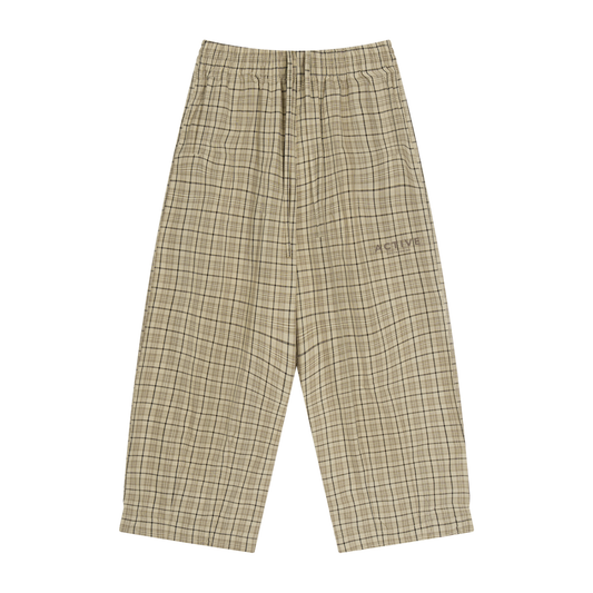 Active Plaid Wide Leg Pants