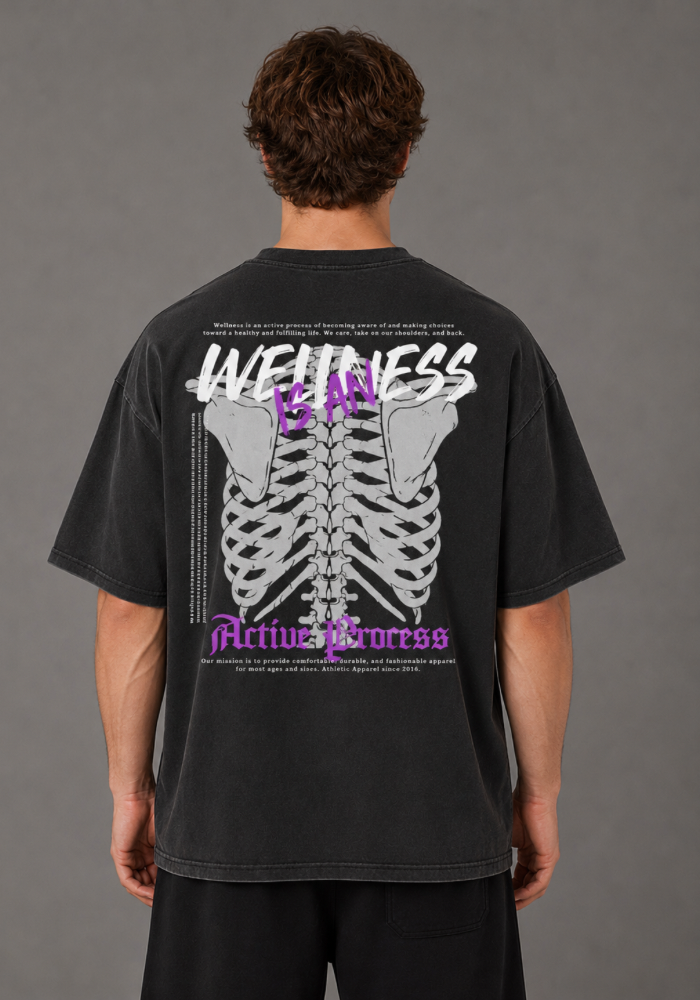 Active Vintage Frayed Tee-Purple