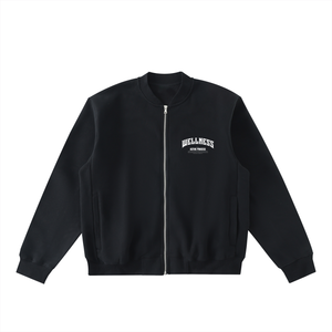 Wellness Zip-Up Fleeced Varsity Jacket