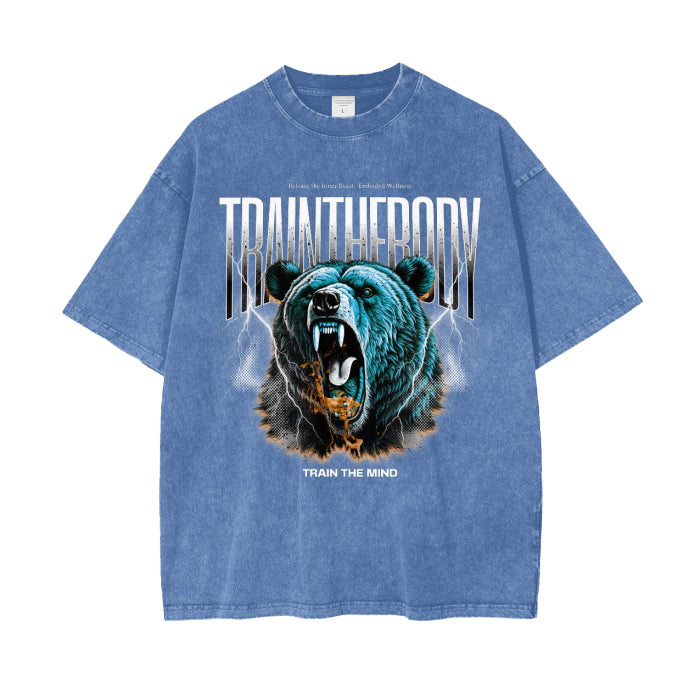 TTBTTM Beast Acid Wash Tee-Blue