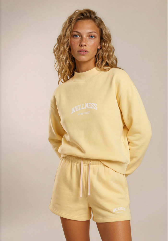 Wellness Fleece Mock-Neck Sweatshirt