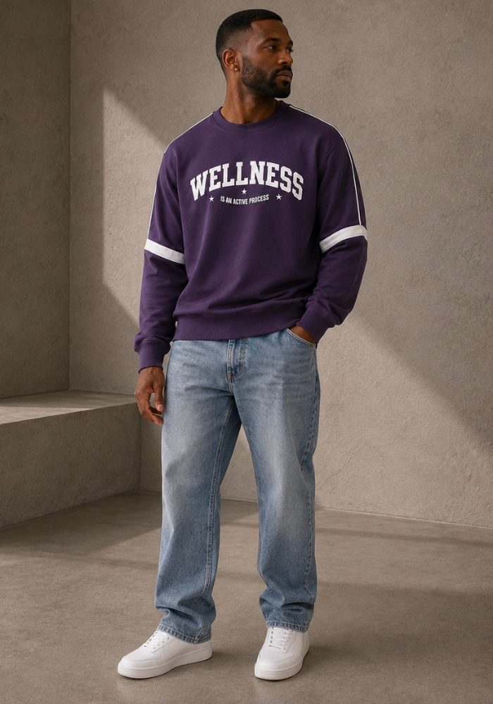 Wellness Oversized Taped Sweatshirt