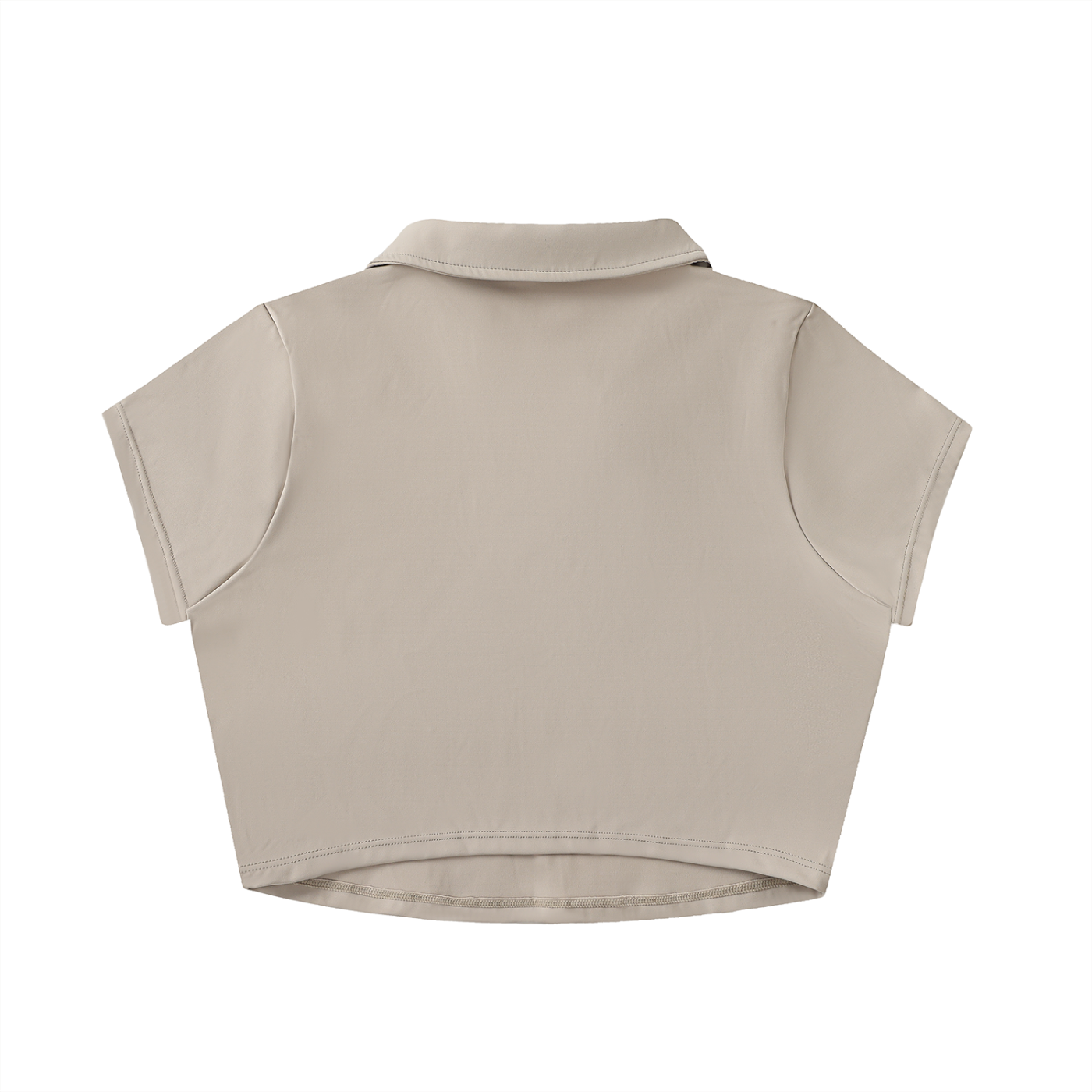 Active V-Neck Lapel Crop Top