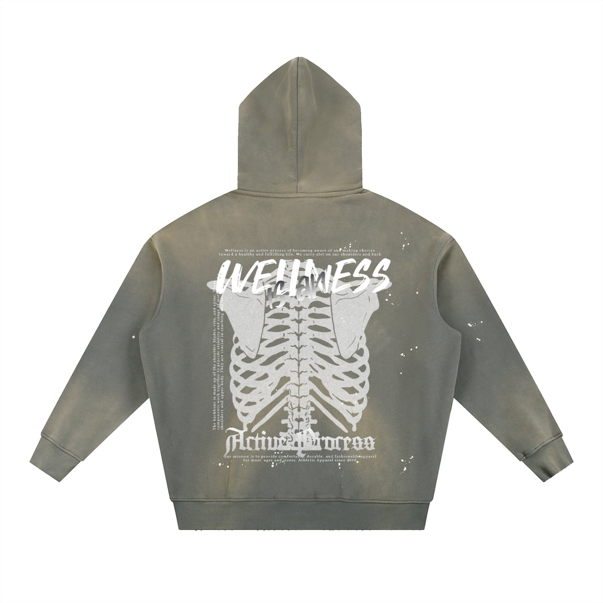 Active Frayed Fleece Hoodie