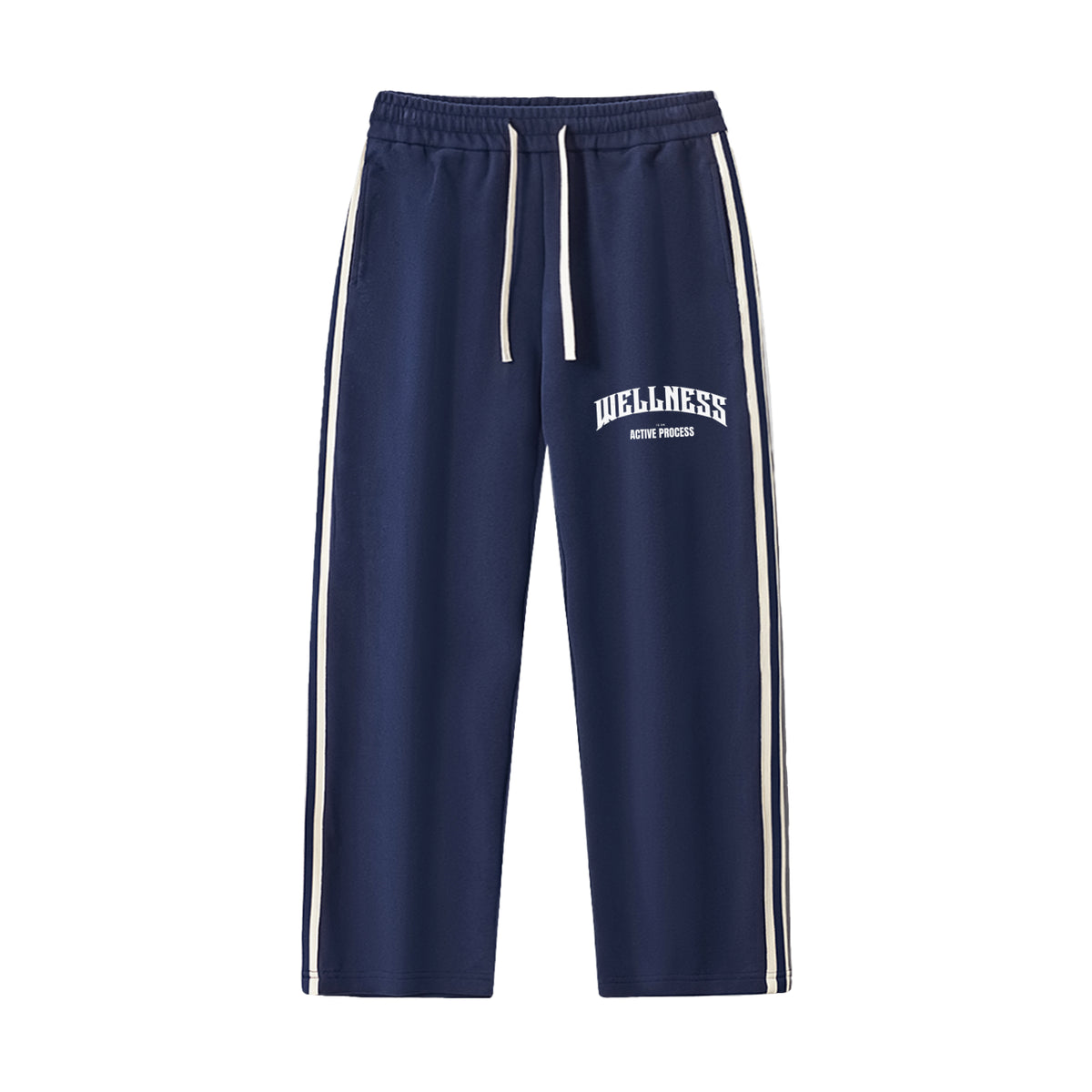 Wellness Side-Stripe Straight-Leg Pants