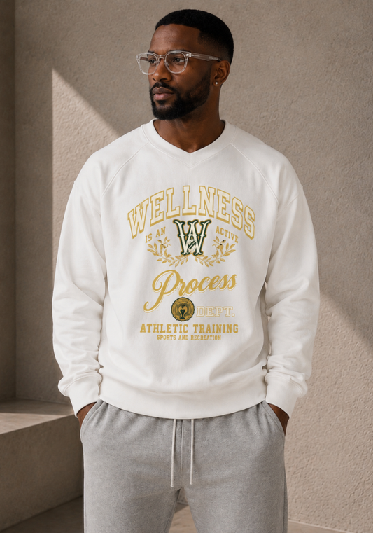 Wellness Sport V-Neck Crew-White