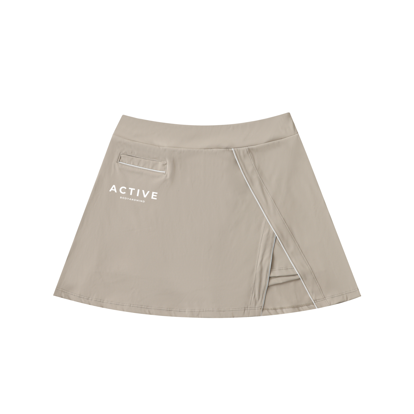 Active High-Waist Pocketed A-Line Skirt
