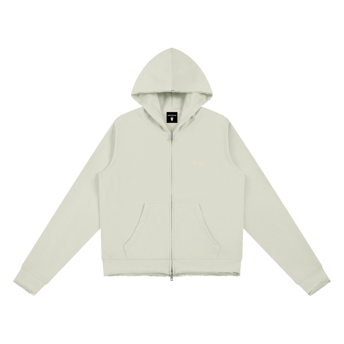 Active Raw Edge Full Zip Hoodie
