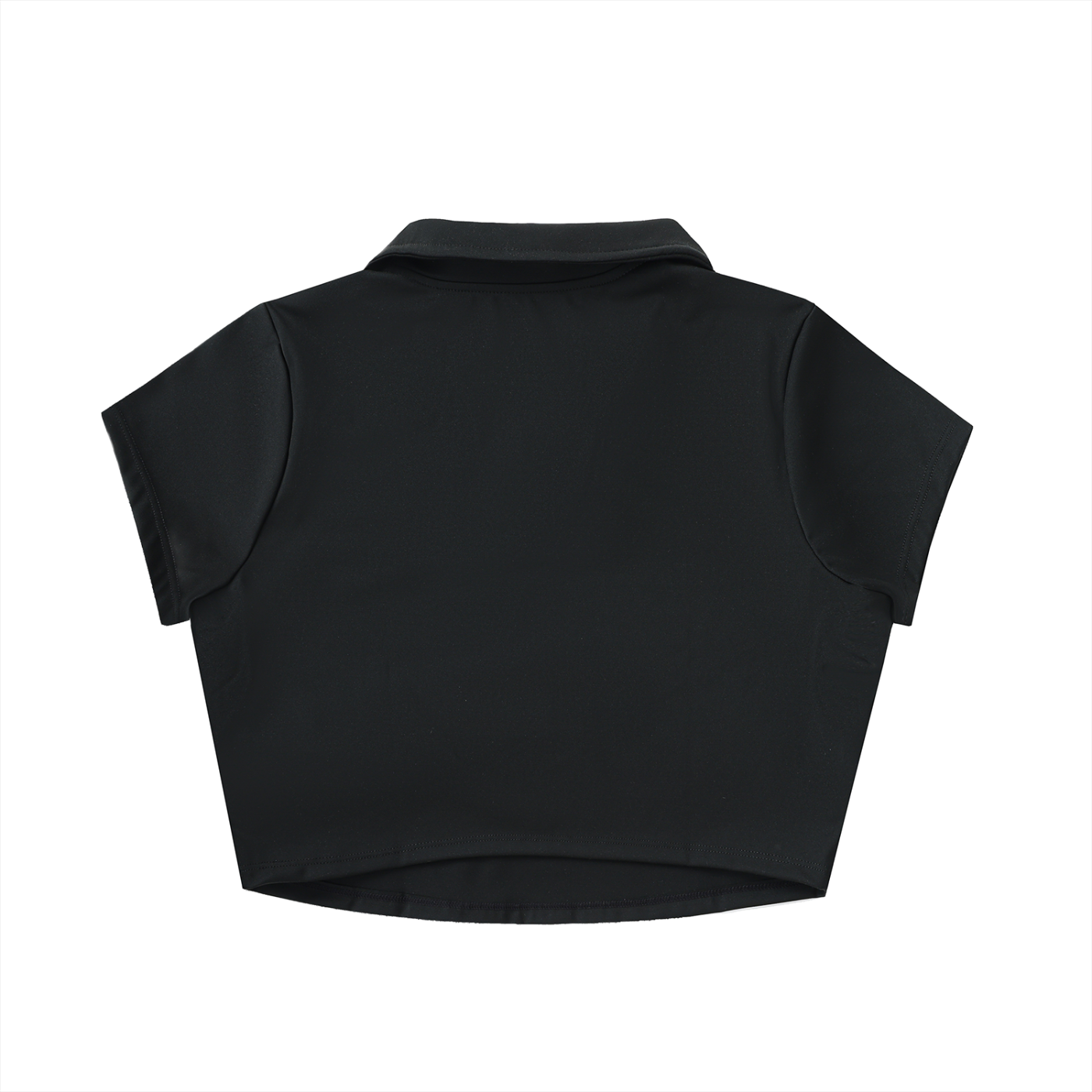 Active V-Neck Lapel Crop Top