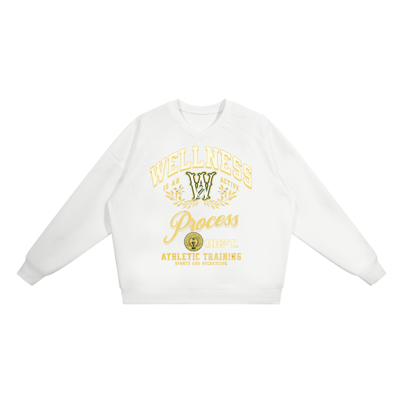 Wellness Sport V-Neck Crew-White