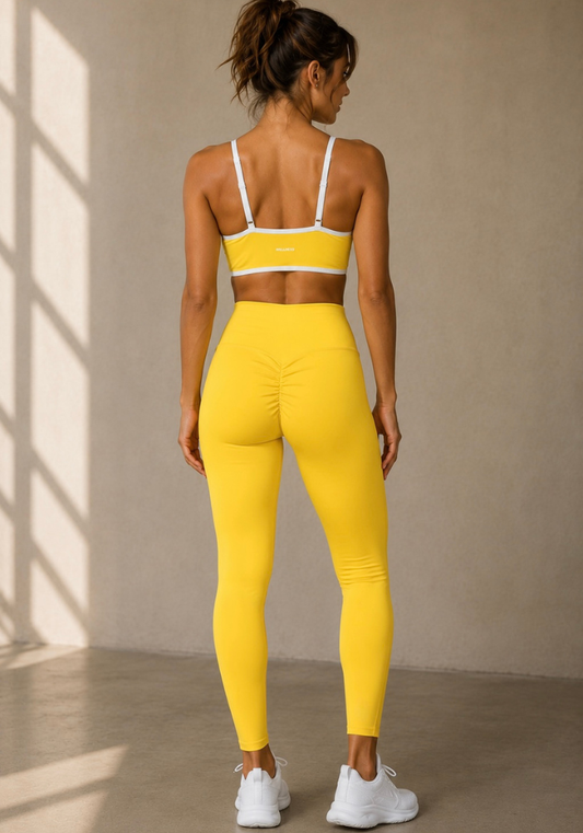 Wellness Ruched V-Neck Sports Bra