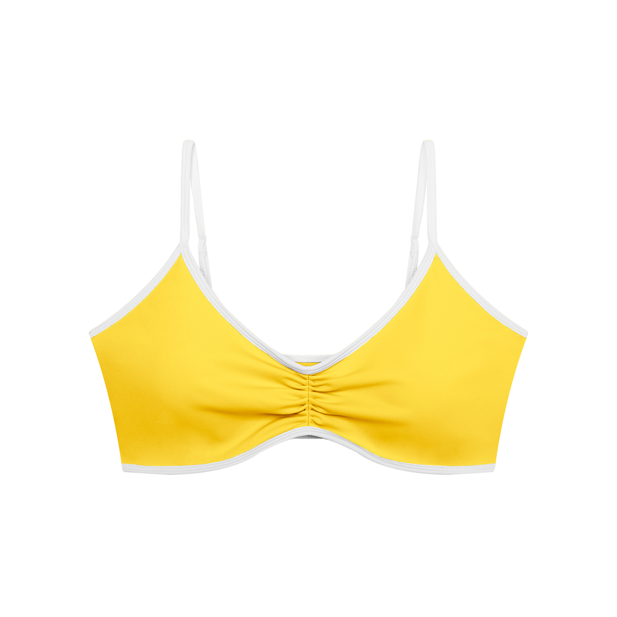 Wellness Ruched V-Neck Sports Bra