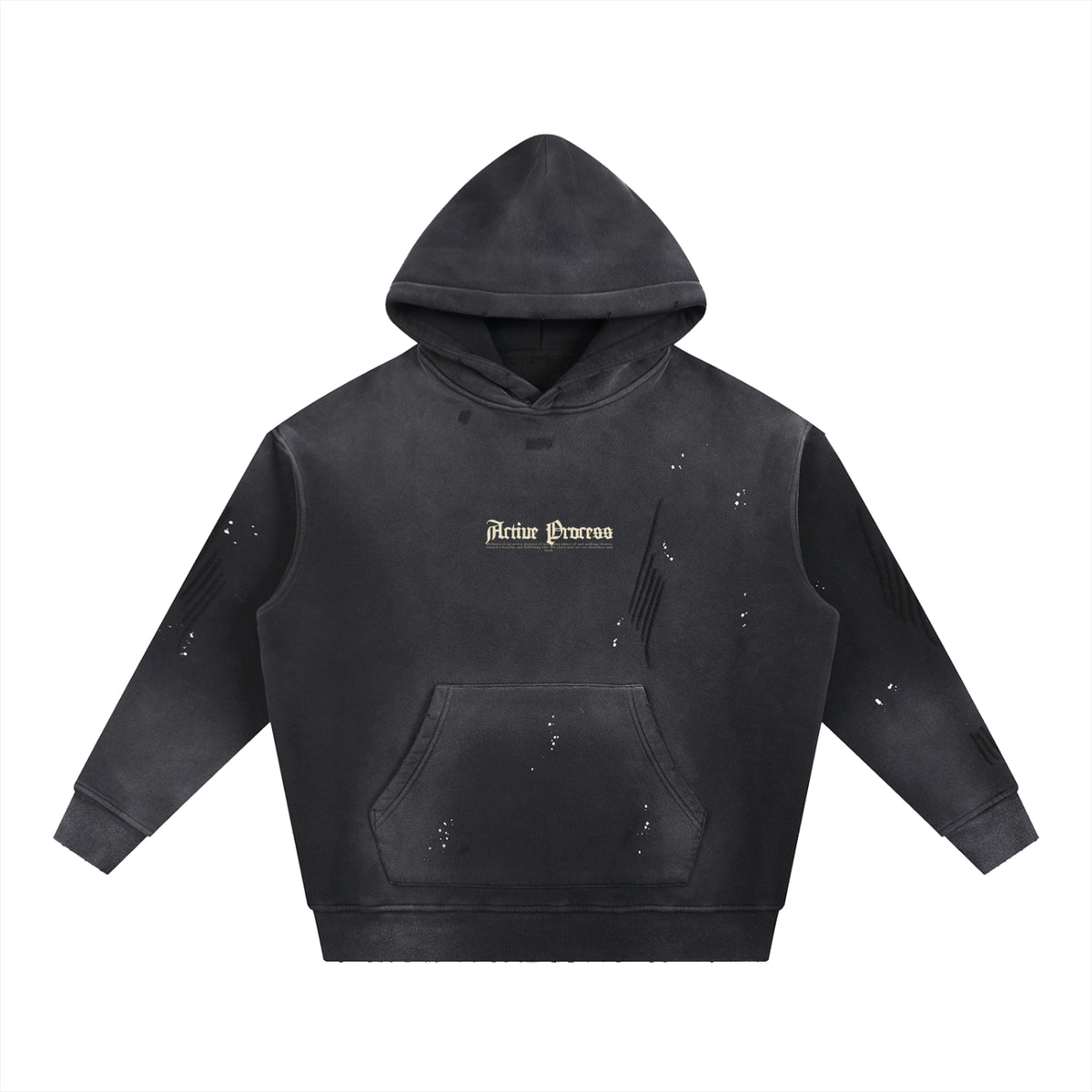 Active Frayed Fleece Hoodie