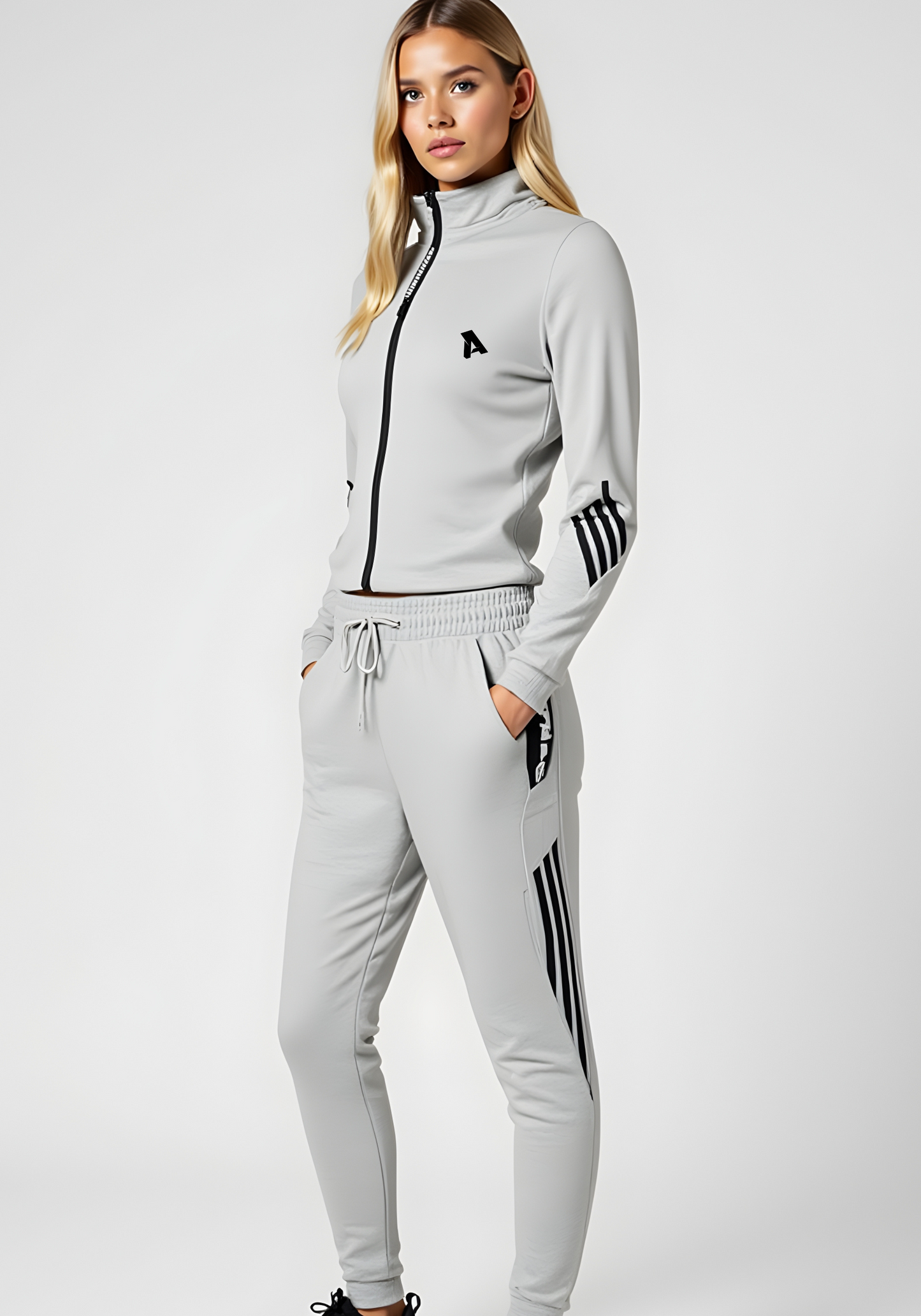 Active Track Suit-Grey