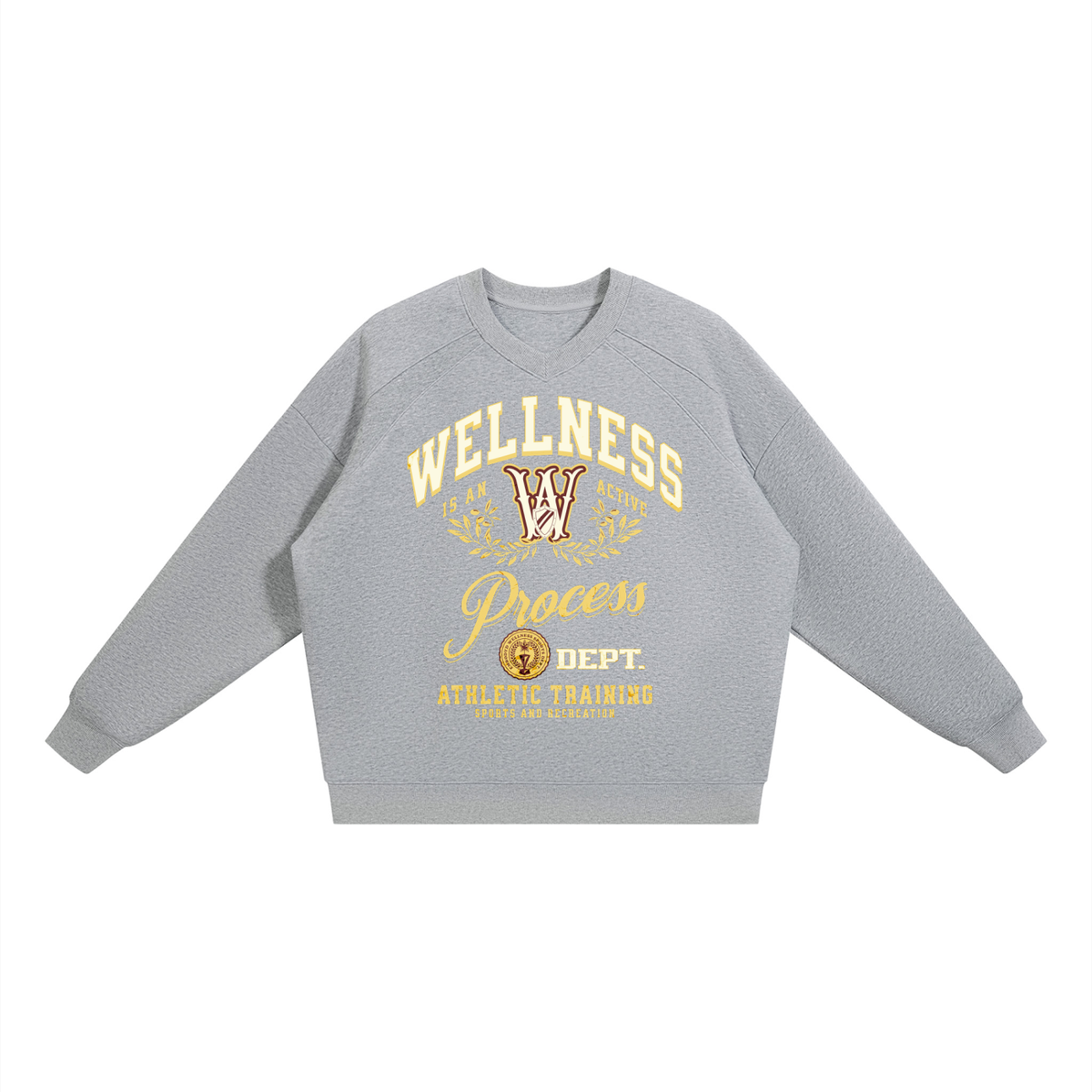 Wellness Sport V-Neck Crew-Grey