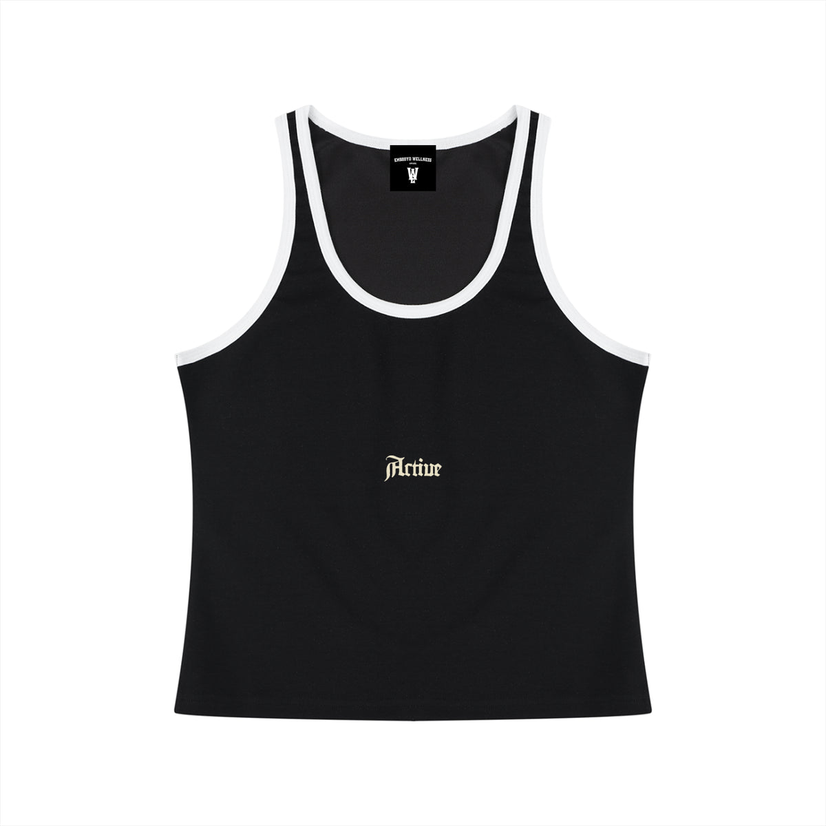 Active Color Block Cropped Tank