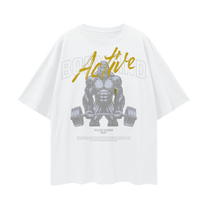 Active Beast Graphic Tee-Gold