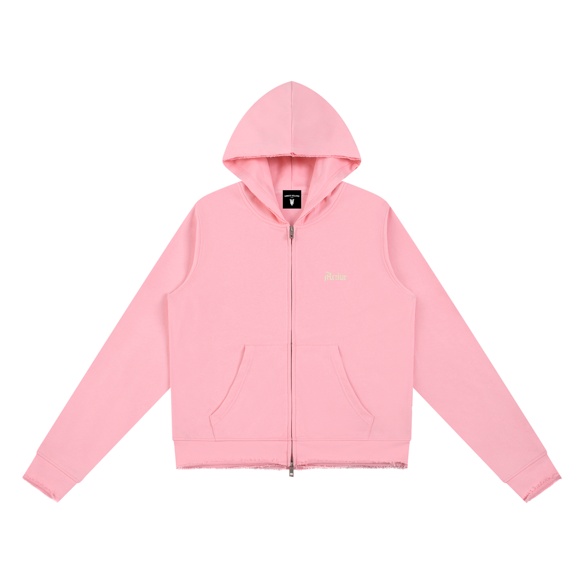 Active Raw Edge Full Zip Hoodie