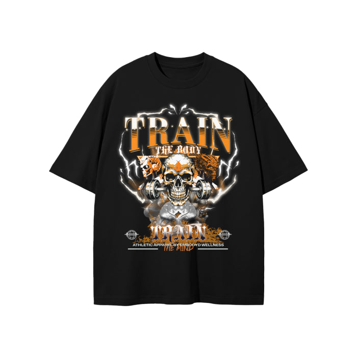TTBTTM Skull Graphic Tee-Orange