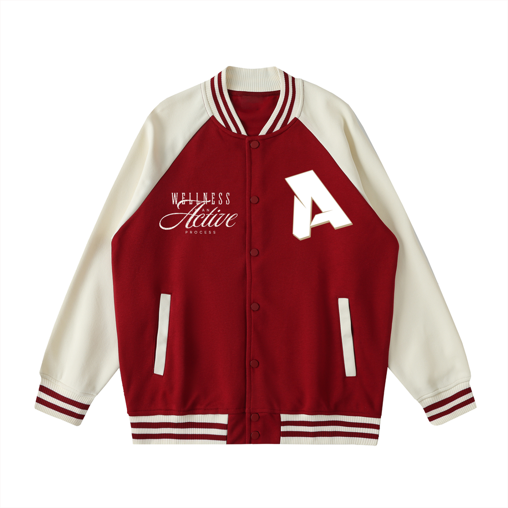 Wellness Varsity Jacket (Red)