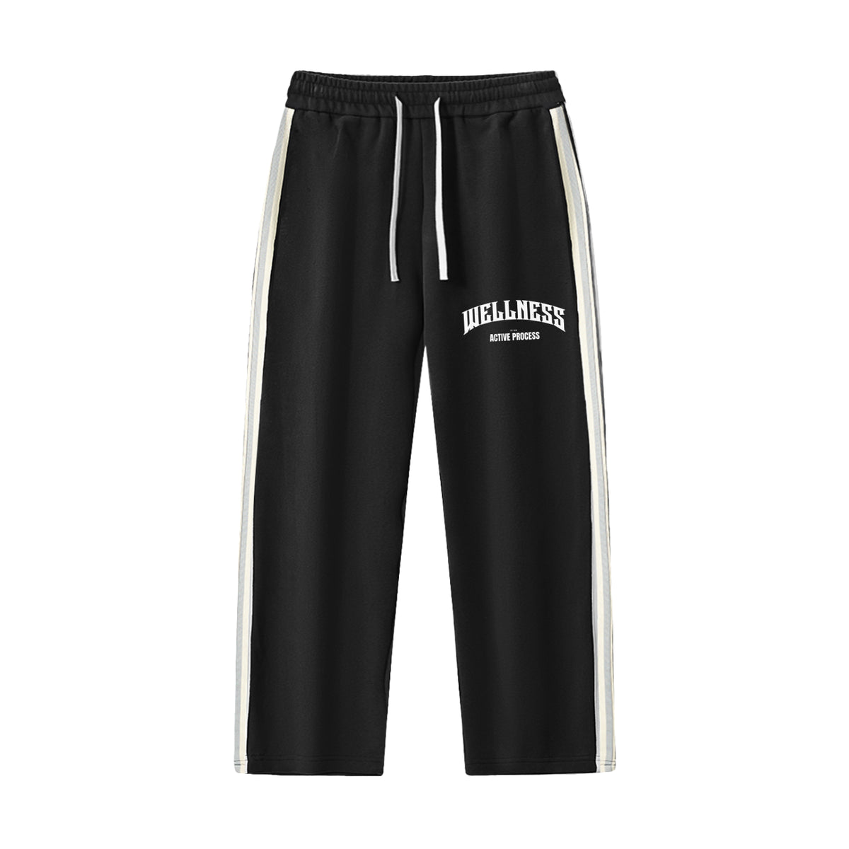 Wellness Side-Stripe Straight-Leg Pants