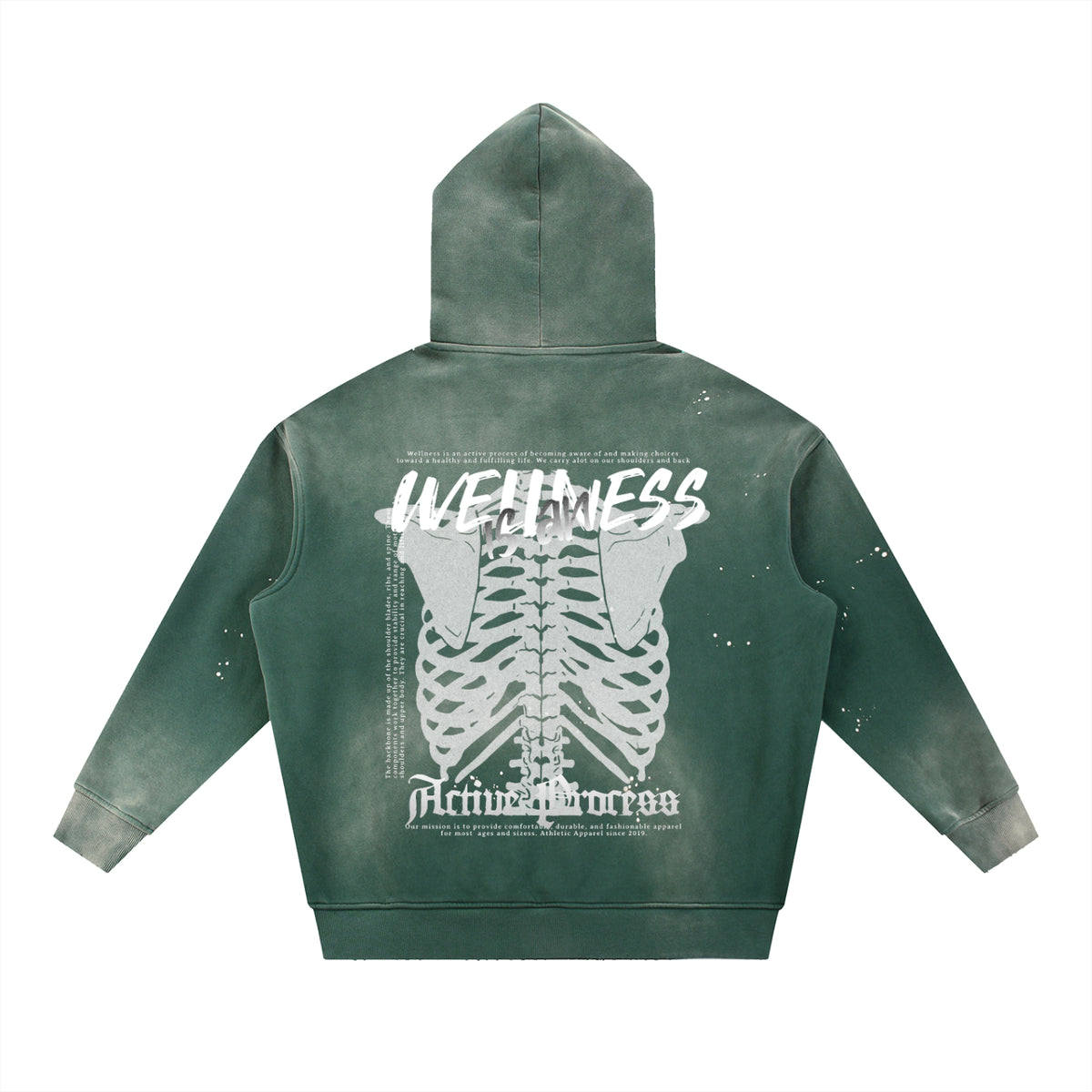 Active Frayed Fleece Hoodie