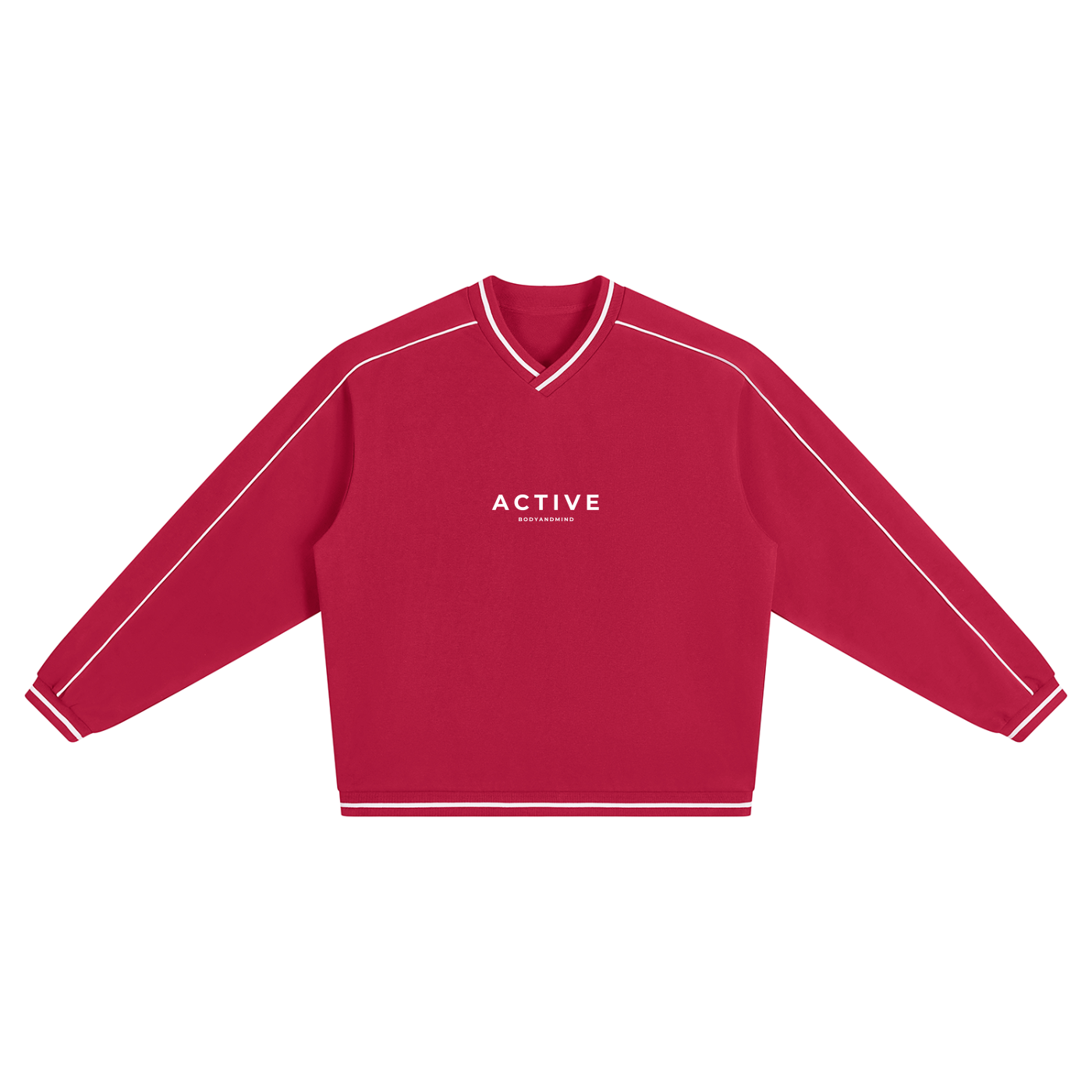 Active Color Block V-Neck Sweatshirt