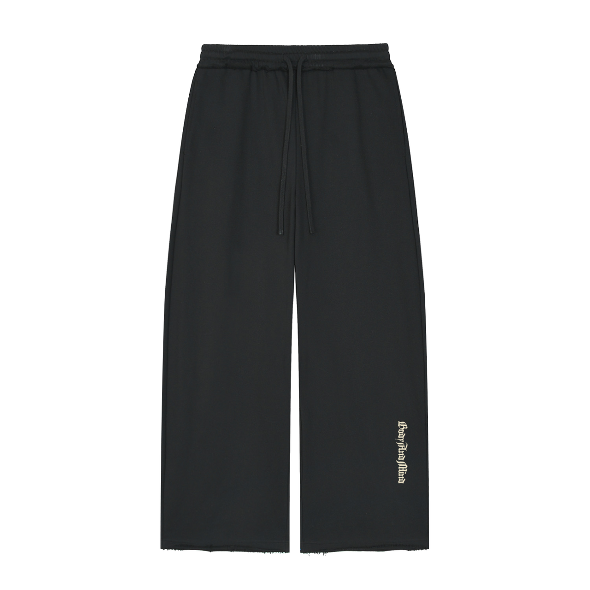 Active Wide Leg Raw Edge Sweatpants