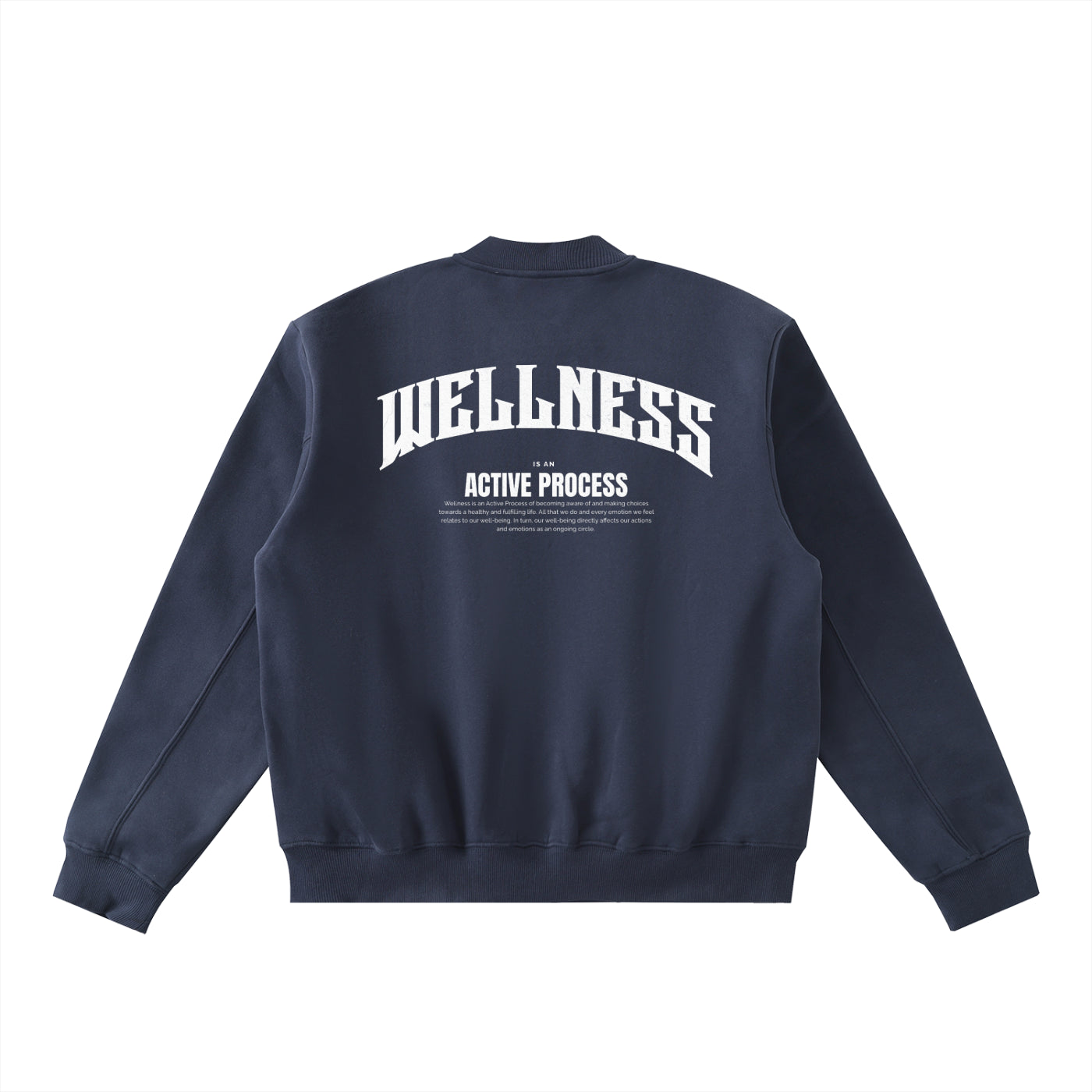 Wellness Zip-Up Fleece Varsity Jacket