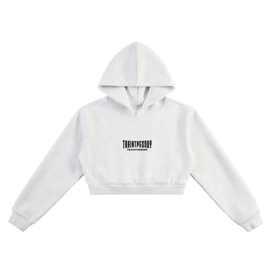 TTBTTM Cropped Hoodie-Gray