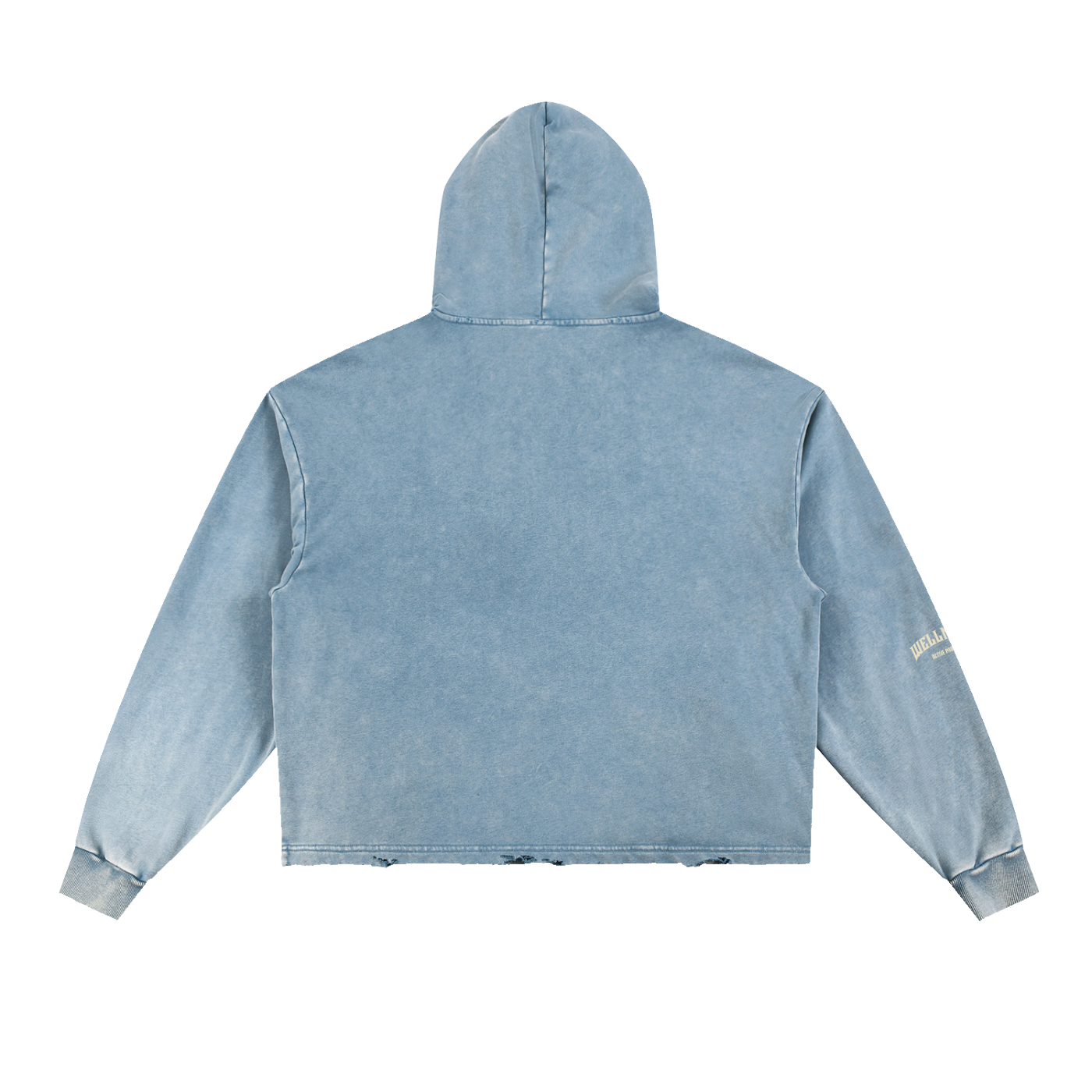 Wellness Vintage Washed Frayed-Hem Hoodie