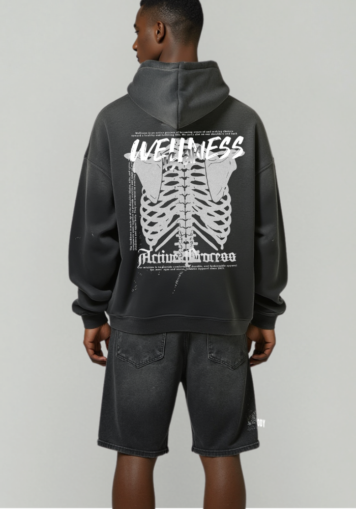 Active Frayed Fleece Hoodie