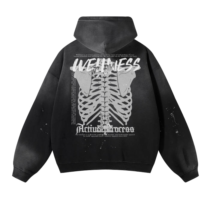 Active Frayed Fleece Hoodie