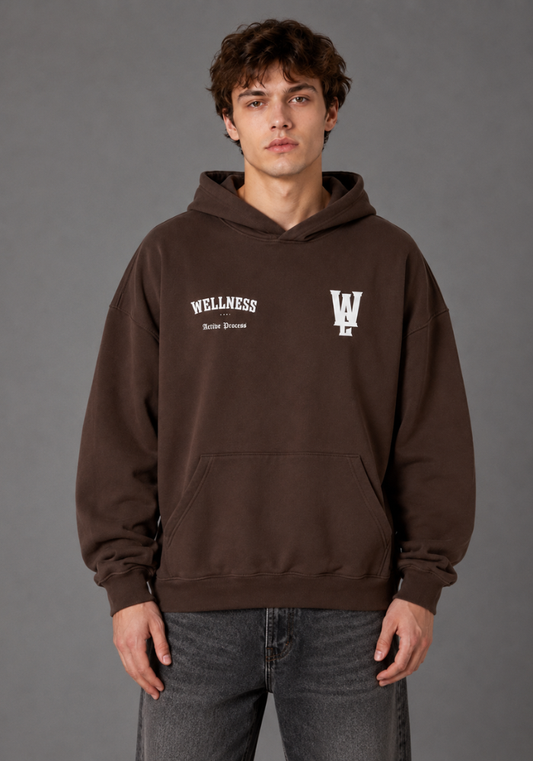 Wellness Super Soft Oversize Hoodie-Brown