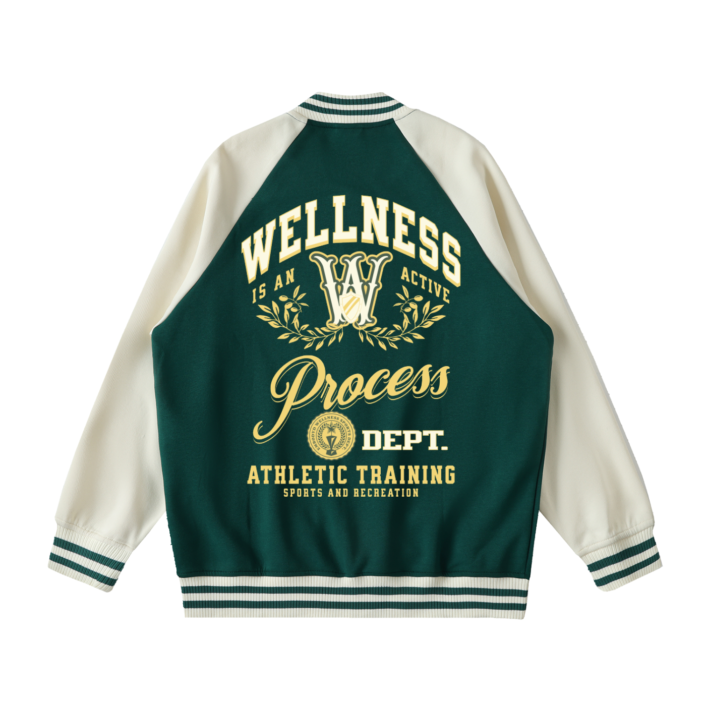 Wellness Varsity Jacket (Green)