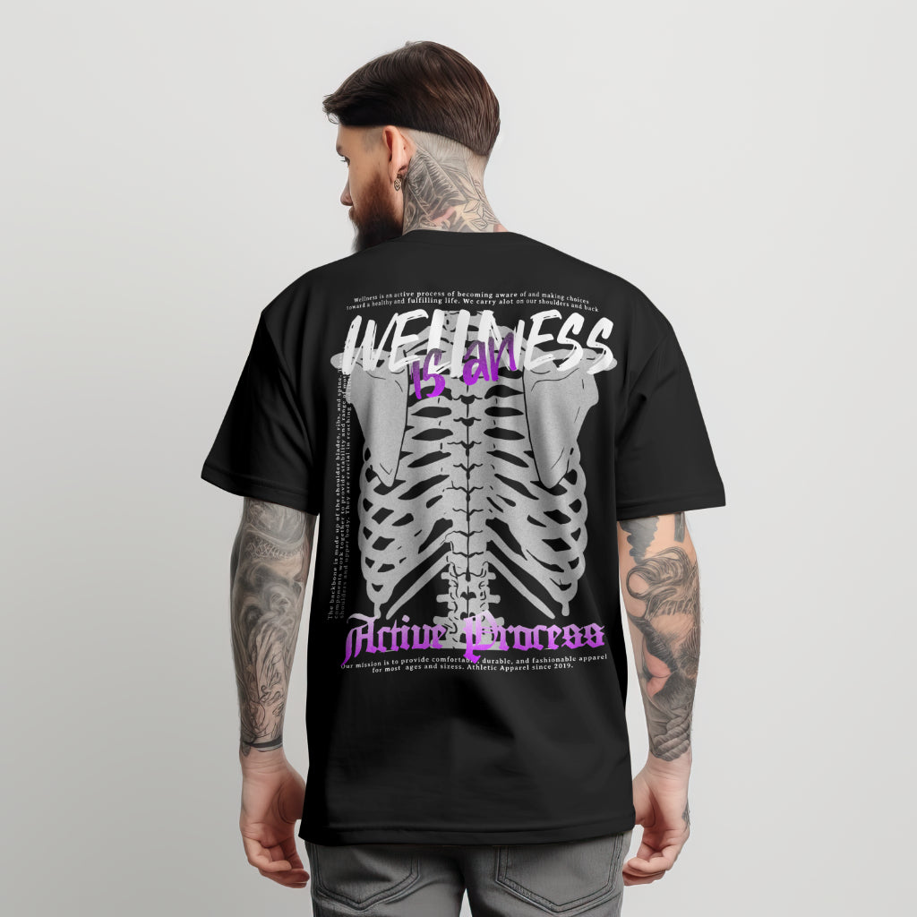 Active Vintage Frayed Tee-Purple