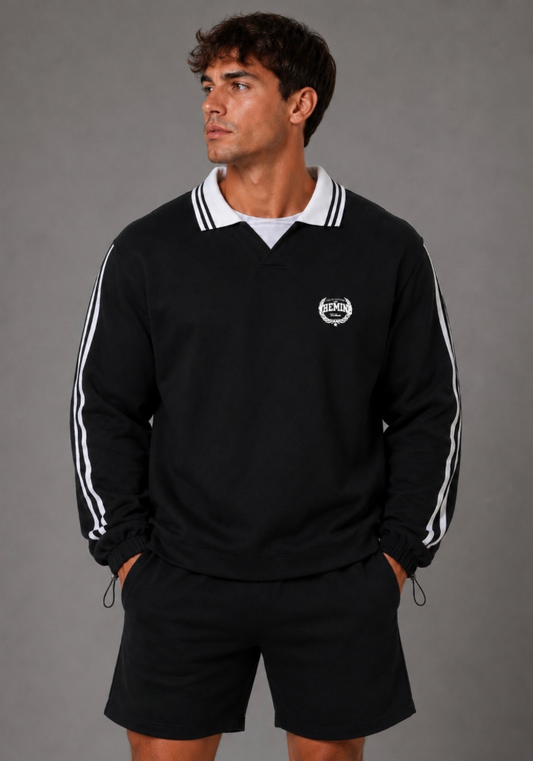 TTBTTM Contrast Crew-Black