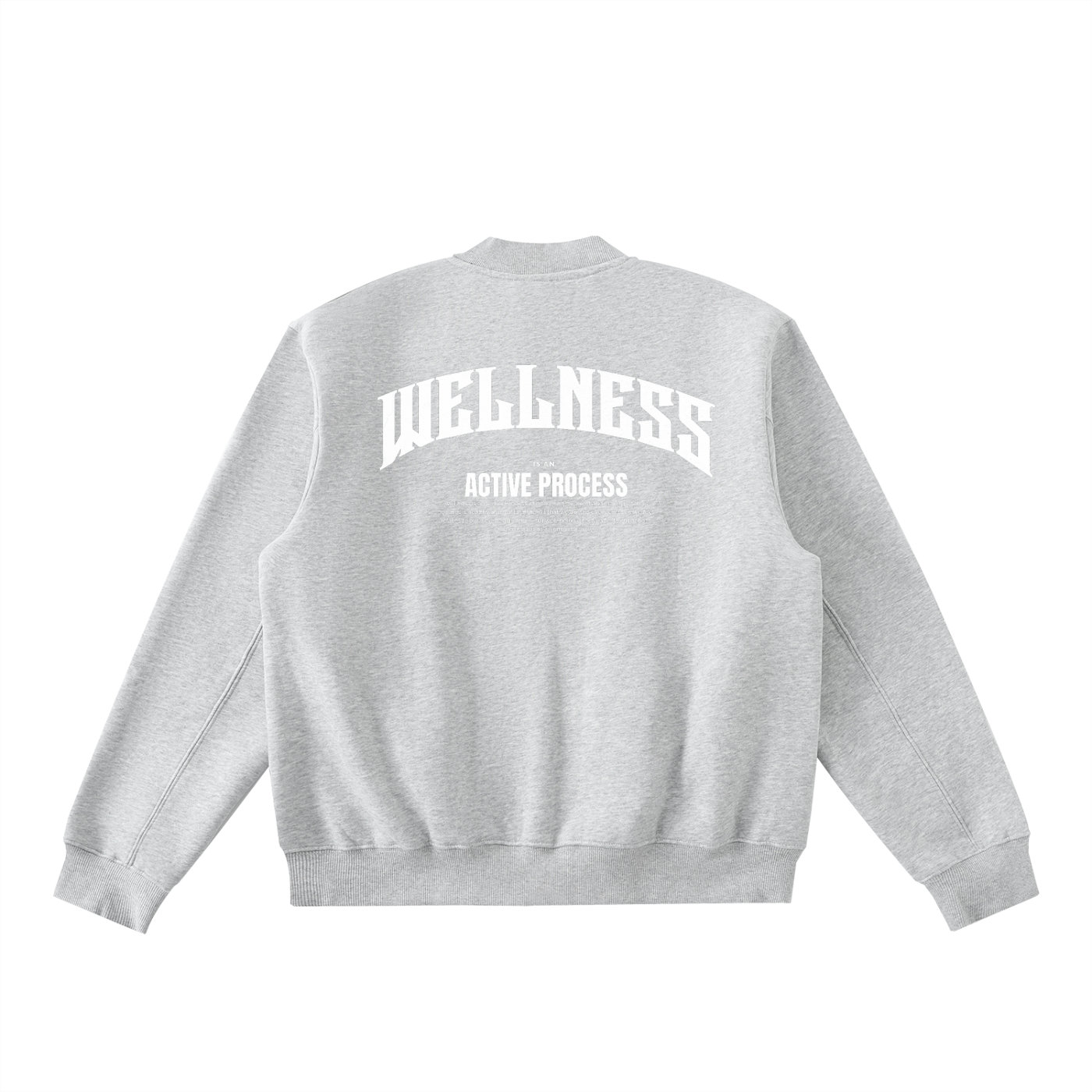 Wellness Zip-Up Fleeced Varsity Jacket