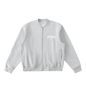 Wellness Zip-Up Fleeced Varsity Jacket