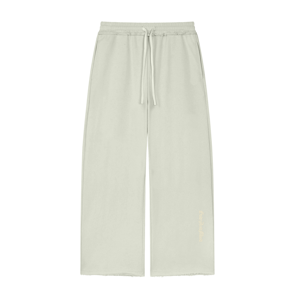 Active Wide Leg Raw Edge Sweatpants