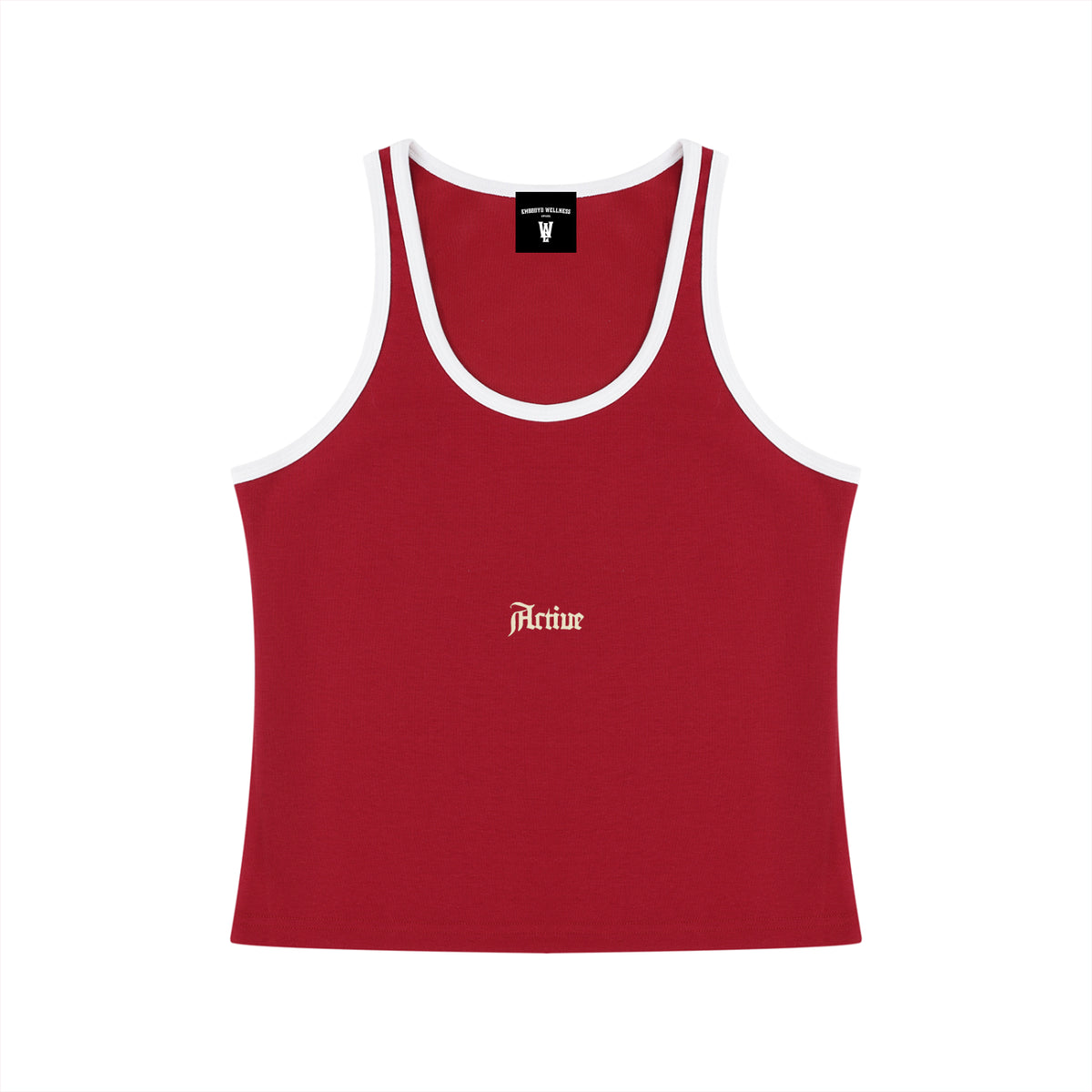 Active Color Block Cropped Tank