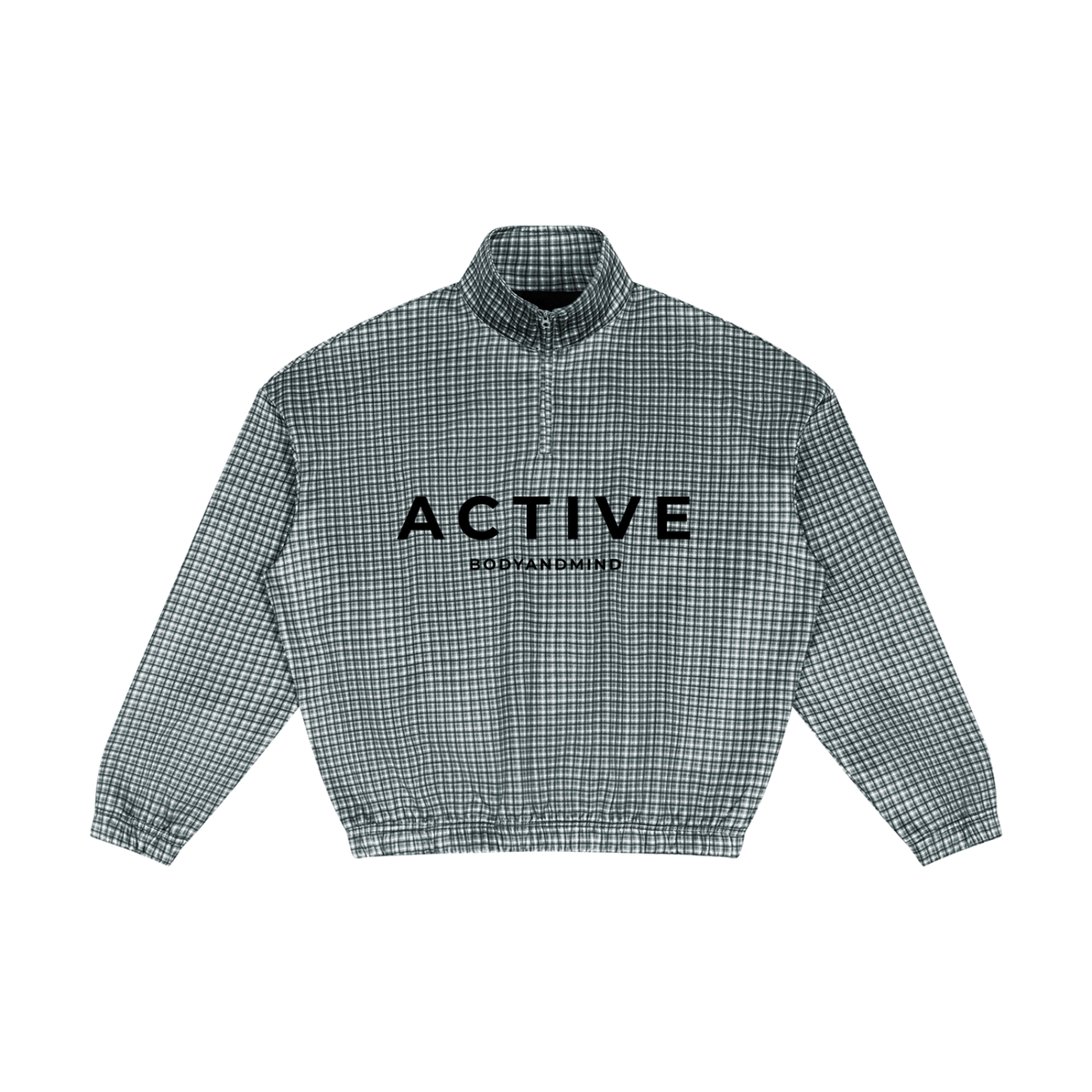 Active Plaid Quarter-Zip Sweatshirt
