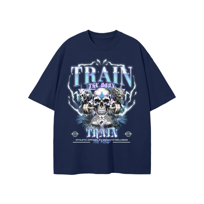 TTBTTM Skull Graphic Tee-Blue
